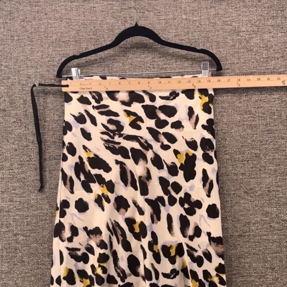 White Leopard‎ Midi Skirt Large
